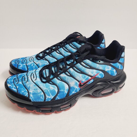 NEW Nike Air Max Plus Shark Attack Shoes HQ3824-001 Size 10 Blue